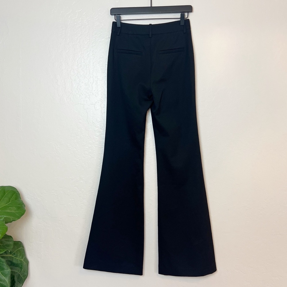 •NILI LOTAN• NWOT Black‎ Arielle High Rise Flare Leg Wool Trouser Pant Size 0 - Picture 3 of 15